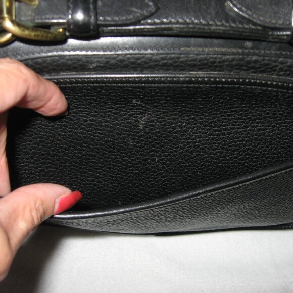 Vintage Dooney & Bourke Regal Mini Briefcase / Large Carrier Black Bag - Picture 14 of 15